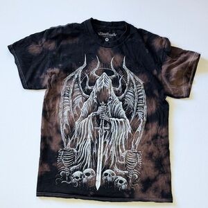 Vampire Freaks Winged Reaper Tie-Dye T-Shirt Size Médium